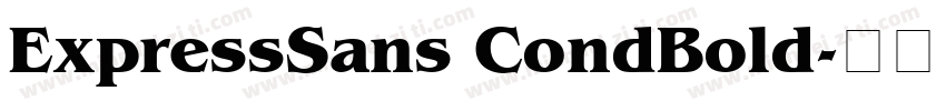 ExpressSans CondBold字体转换